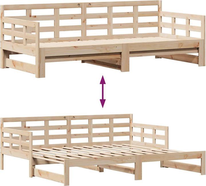 Immagine prodotto VidaXL Letto da giorno Divano letto Letto estraibile Divano letto Letto ospite Cassetti 90x190cm (Divano letto)