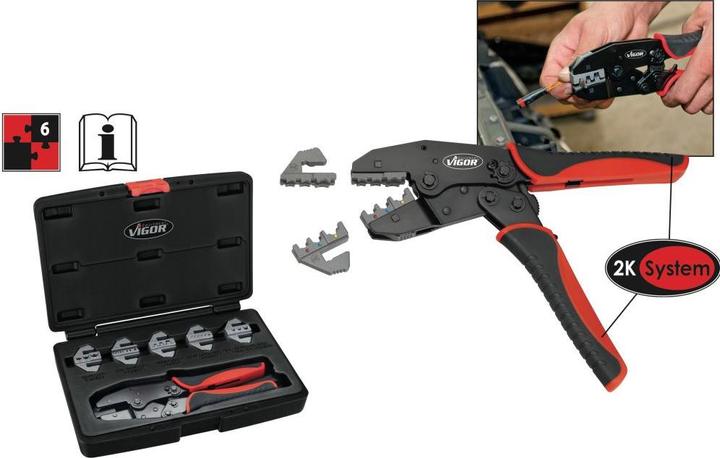 Immagine prodotto Vigor Set di pinze per crimpare, parziale (6.30 mm)