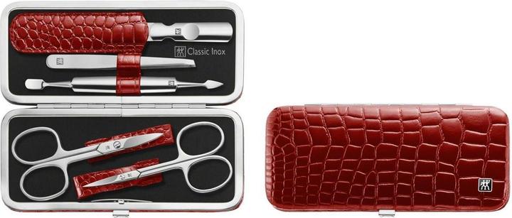 Actual product image Zwilling Classic Inox frame case, 5-pcs | cowhide | red