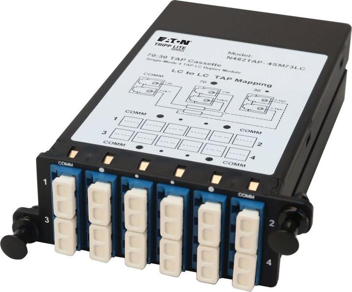 Immagine prodotto Eaton TRIPPLITE Cassetta TAP in fibra - Monomodale 4x Duplex LC 70/30 Split