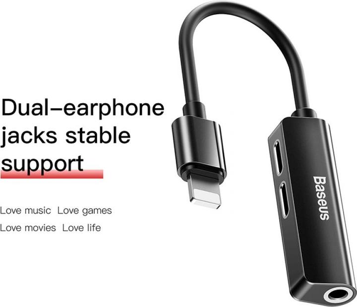 Immagine prodotto Baseus Adattatore L52 3 in 1 (Lightning, Jack da 3.5mm)