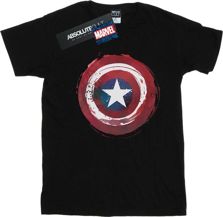 Immagine prodotto Captain America Splatter Shield Maglietta Ampia Donna (L)