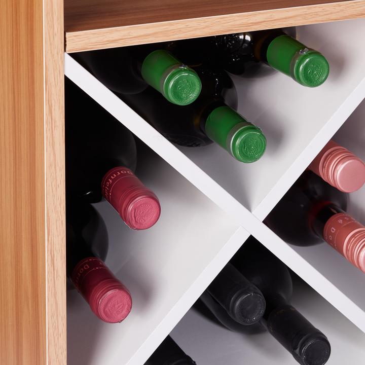 Actual product image Relaxdays Wine Rack, Glass Holder for 22 Bottles (63 x 35 x 96 cm)