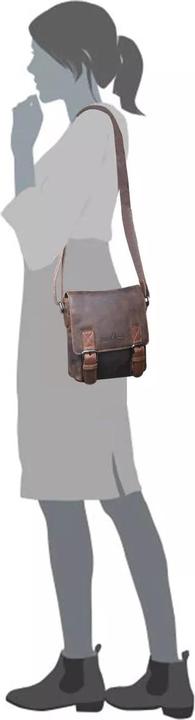Produktbild Greenwood Herrentasche Echtleder 9 Zoll Aden Vintage Look Sandel No.1