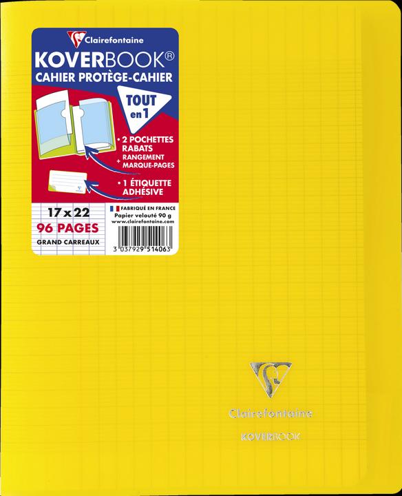 Actual product image Clairefontaine KOVER BOOK booklet 17x22 seyes (A5+, Special ruling)