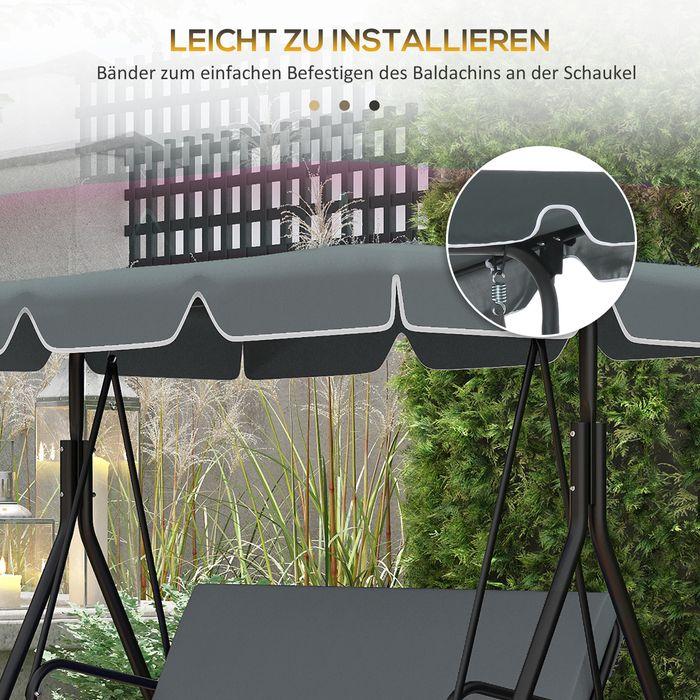 Produktbild Swisshandel24 Ersatzdach für Gartenschaukel Ersatzdach für Hollywoodschaukel Baldachin für Gartenschaukel, 192x144