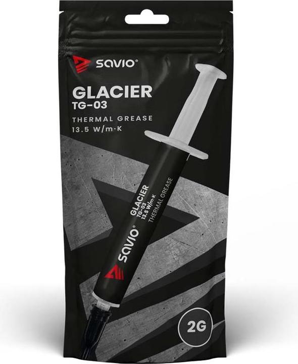 Produktbild Savio Heat conductive paste GLACIER TG-03 Heat conductive paste 13.5W (13.40 W/m K, 2 g)