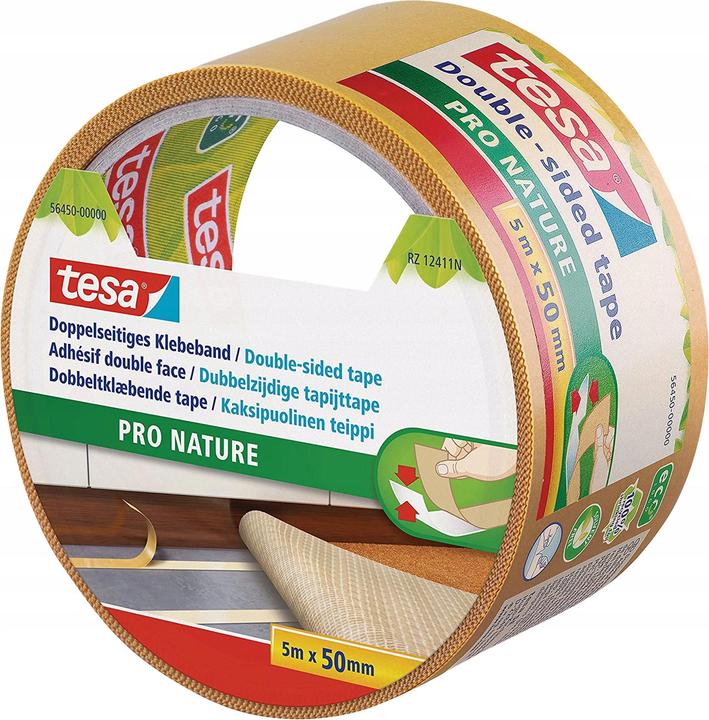 Produktbild tesa Verlegeband PRO NATURE, doppelseitiges Klebeband (50 mm)