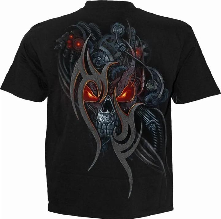 Actual product image Spiral Unisex Adult Steampunk Skull T-Shirt (S)
