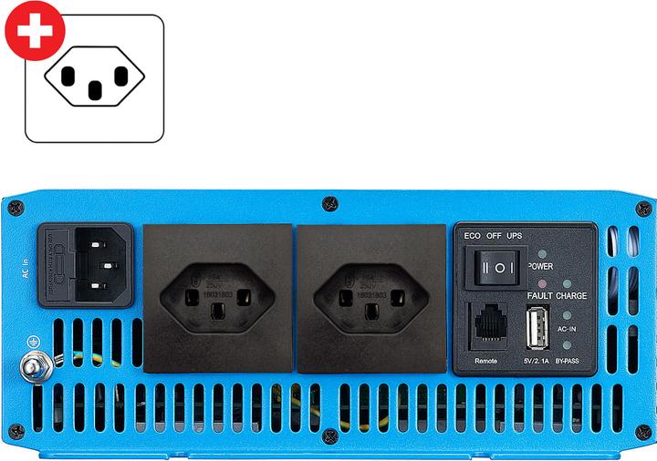 Immagine prodotto Ective CSI 20 Sinus-Wechselrichter 2000W 24V mit Netzvorrangschaltung und Ladegerät (CH-Stecker)