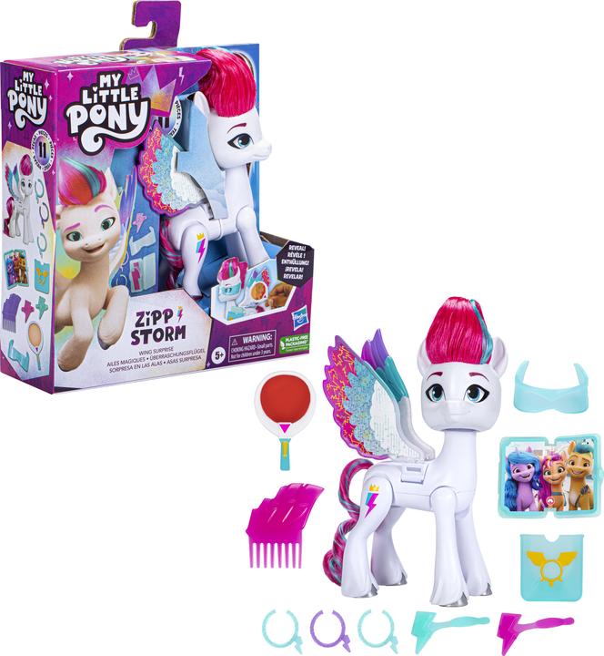 Produktbild My Little Pony Zipp Storm Überraschungsflügel Modepuppe mit Flügeln und Zubehör