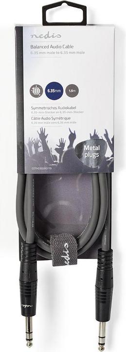 Produktbild Nedis Audiokabel kompensiert 6.35 mm Stecker - 6.35 mm Ma (1.50 m)