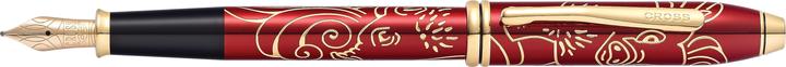 Produktbild Cross Füllfederhalter Townsend Zodiac Jahr des Schweins (Roter Lack mit 23 Kt. goldplattierten Fräsungen)