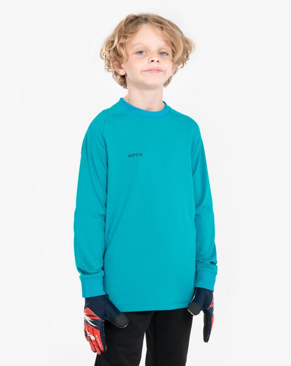Actual product image Kipsta Kids football goalkeeper jersey - F100 turquoise (8, 9, 10)