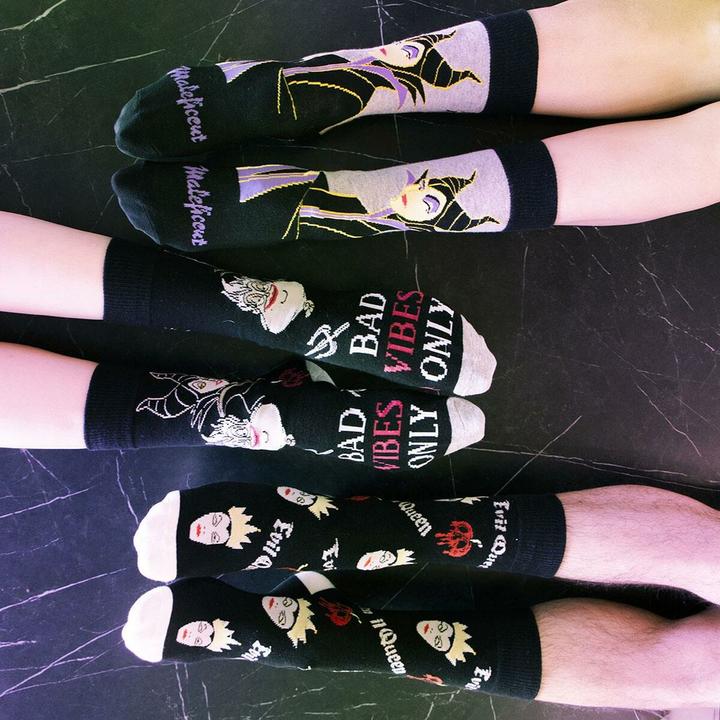 Image du produit Cerdá Chaussettes Disney Villains Bad Vibes Only 36-43 (Une unité par pack, 36 - 43)