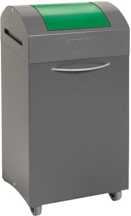 kaiserkraft Collecteur de déchets recyclables en tôle d'acier, ignifugé (60 l)