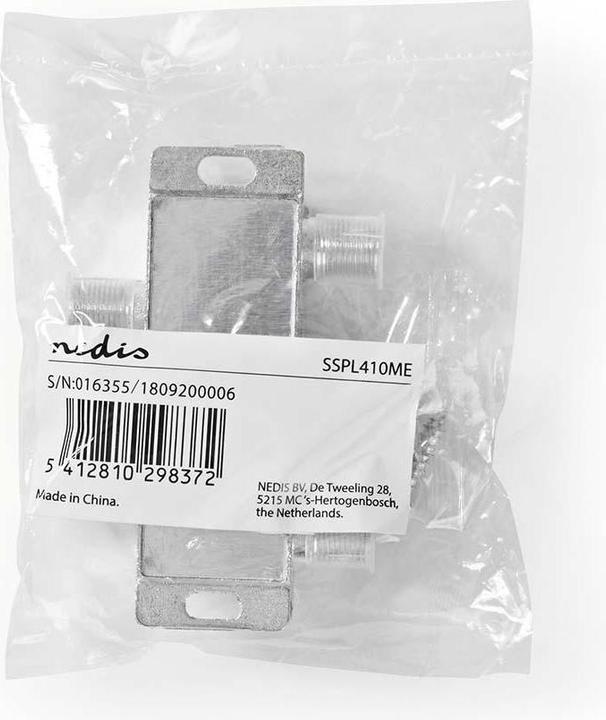 Actual product image Nedis Satellite Splitter | 5 - 2400 MHz | 11.5 dB | Number of inputs: 1 | Number of outputs: 4 | I (CAT8.1)