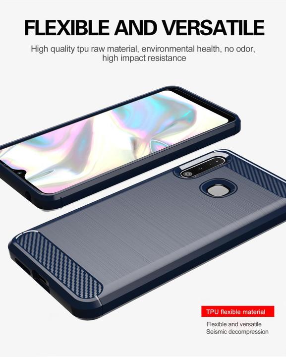 Produktbild Cadorabo TPU Ultra Slim carbon edelstahl Kombi Cover (Samsung Galaxy A70e)