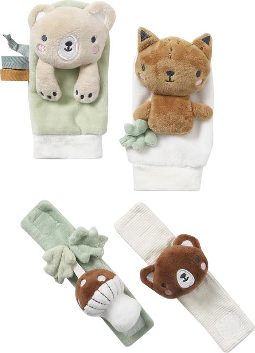 Image du produit Vertbaudet Kit hochet bébé : bracelets & chaussettes FORÊT VERTE