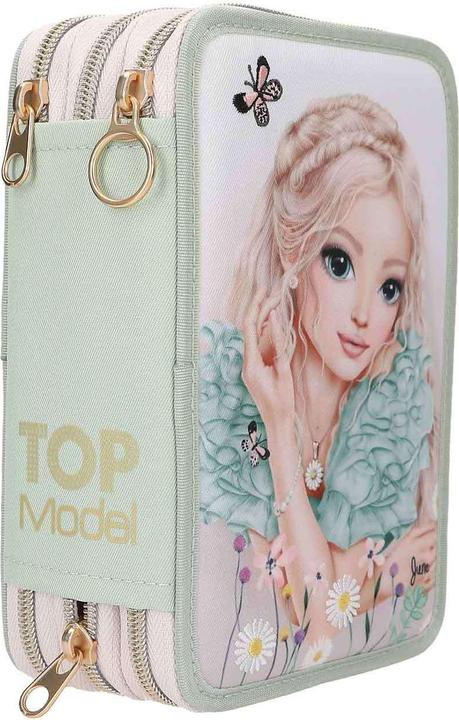 Actual product image Top Model Topmodel - TOPModel Triple Pencil Case SUMMER FEELING - Sage Green (413303)