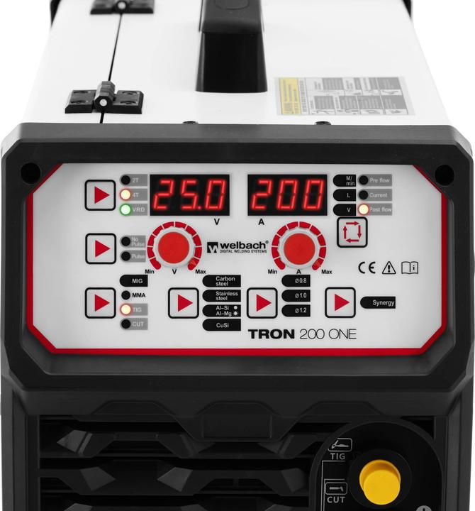 Immagine prodotto Stamos Saldatrice multiprocesso - TIG 200 A - Ciclo di lavoro 60 % - CUT 50 A - MIG/MAG 200 A