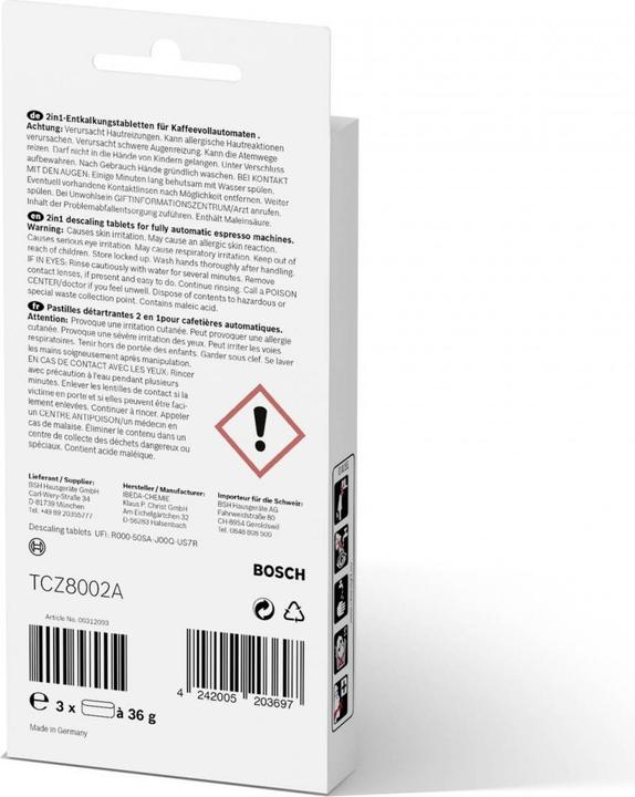 Actual product image Bosch Hausgeräte TCZ 8002 A