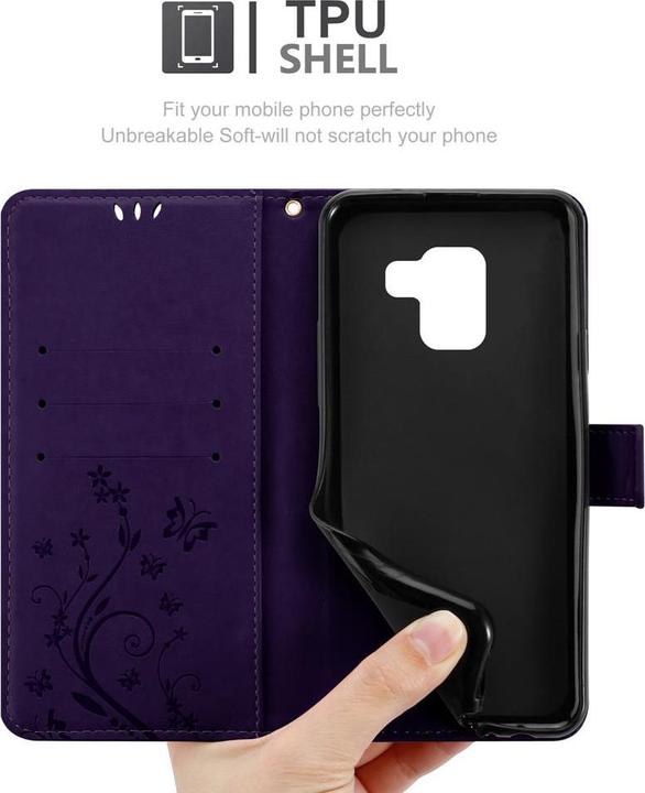 Actual product image Cadorabo Flower Book cover (Samsung Galaxy A8 (2018))