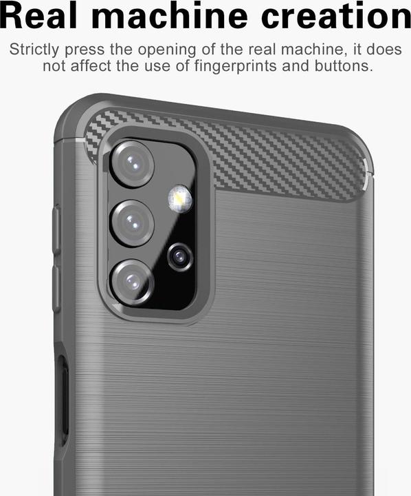Image du produit Cadorabo TPU Ultra Slim carbon edelstahl Combi Cover (Samsung Galaxy A32 5G)