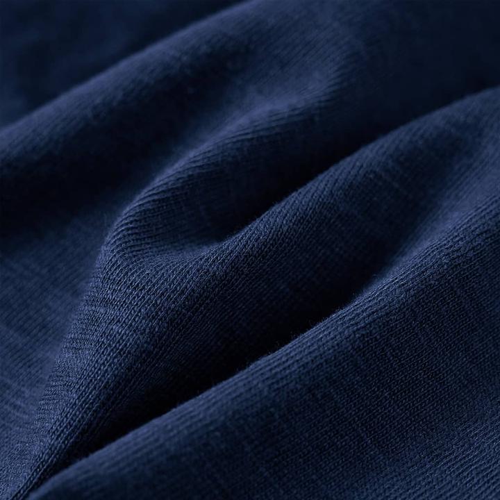 Actual product image VidaXL Children's long-sleeved shirt navy blue melange 116,Material: 100 (116)
