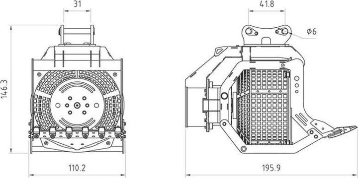Image du produit Thicon Models Palettes de criblage rotatives Hydraulique pour 3