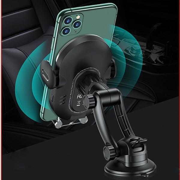 Image du produit Usams Uchwyt indukcyjny US-CD131 15W Automatic do szyby/na deskę rozdz. czarny/black CD131ZJ01