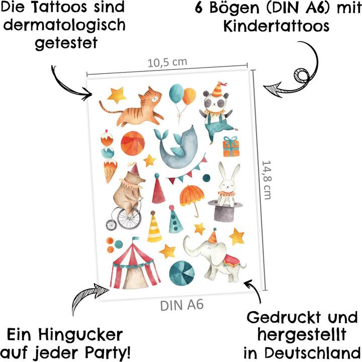 Produktbild Papierdrachen 100 Kindertattoos
