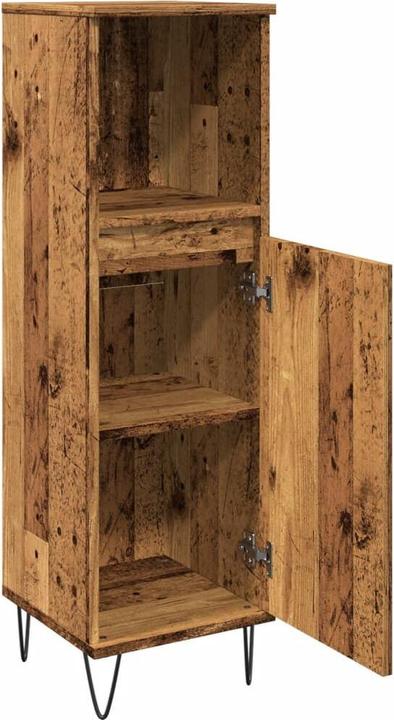 Image du produit VidaXL Armoire de toilette Armoire midi Armoire de toilette Meuble de salle de bain Armoire aspect bois (30 x 30 x 100 cm)