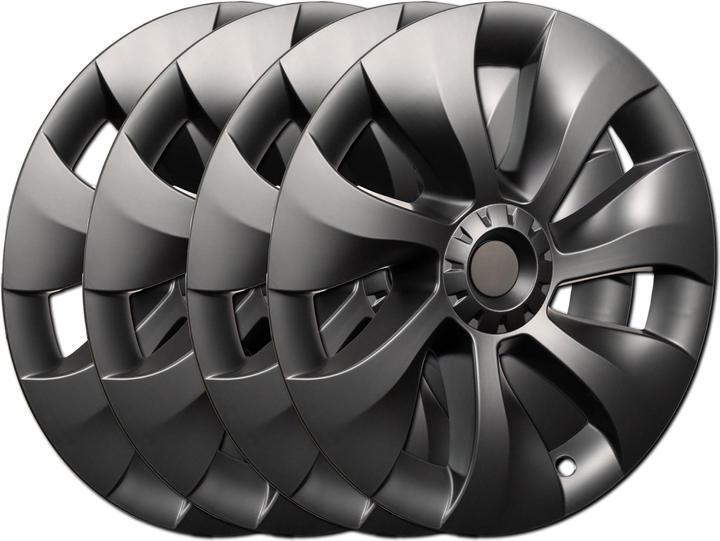 Actual product image Made4EV Turbo hubcaps in turbine design for the Tesla Model Y (19")