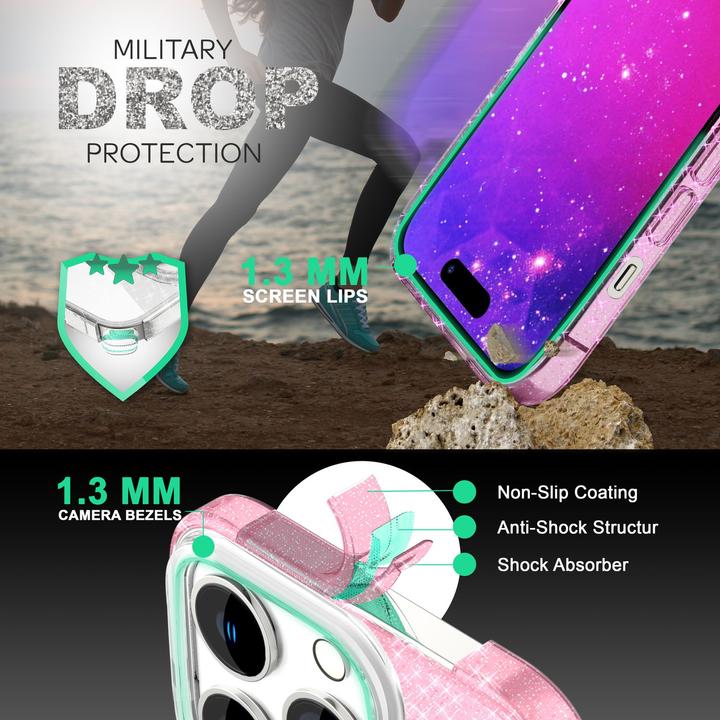 Actual product image Nalia Glitter cover (Apple iPhone 14 Pro)