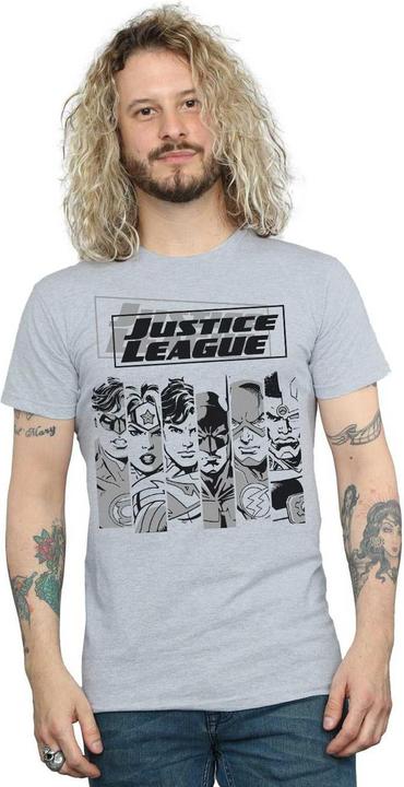 Immagine prodotto Justice League Stripes Maglietta Uomo (L)
