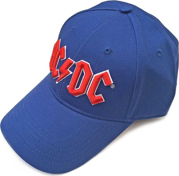 AC/DC ACDC Red Logo Mid-Blue Baseball Cap