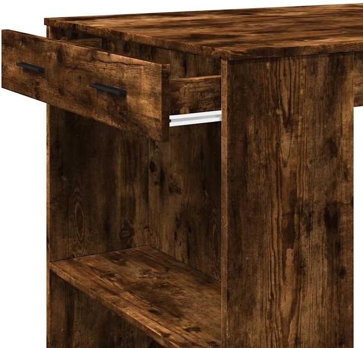 Produktbild VidaXL Bartisch Stehtisch Tresentisch Küchentisch Räuchereiche Holzwerkstoff