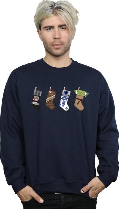 Actual product image Star Wars Mens Christmas Stockings Sweatshirt (S)