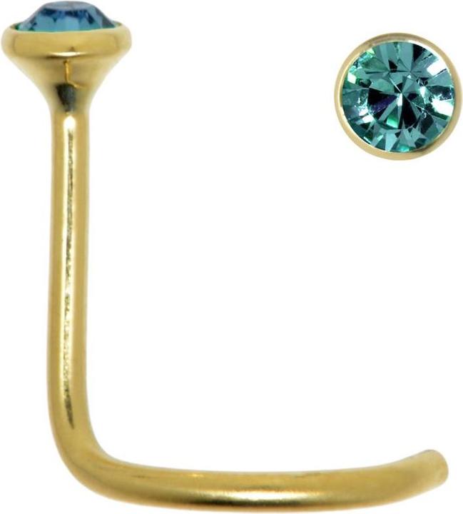 Bijouteria Nasenpiercing (Gold, Kristall)