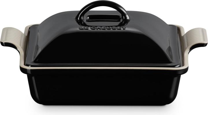 Produktbild Le Creuset Auflaufform Tradition mit Deckel schwarz glänzend 30,6cm