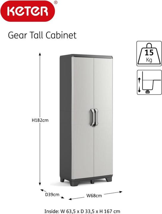 Produktbild Keter Schrank (68 x 39 x 182 cm)
