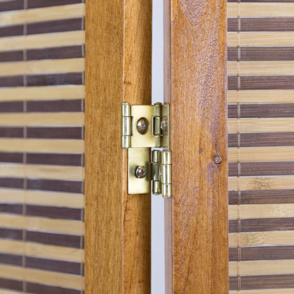 Image du produit Homestyle4u Paravent en bois 6x bambou marron