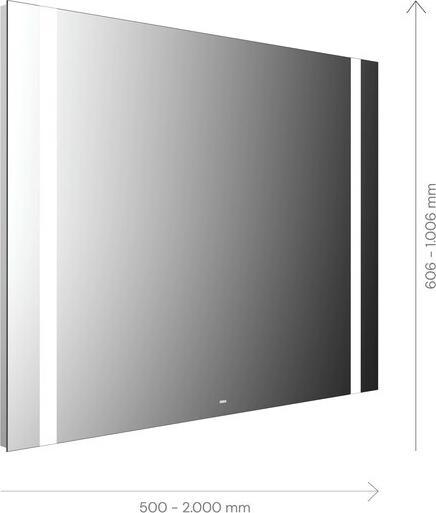 Immagine prodotto Emco MI 500 Specchio luminoso a LED, due aperture laterali per la luce, interruttore a sensore nasco