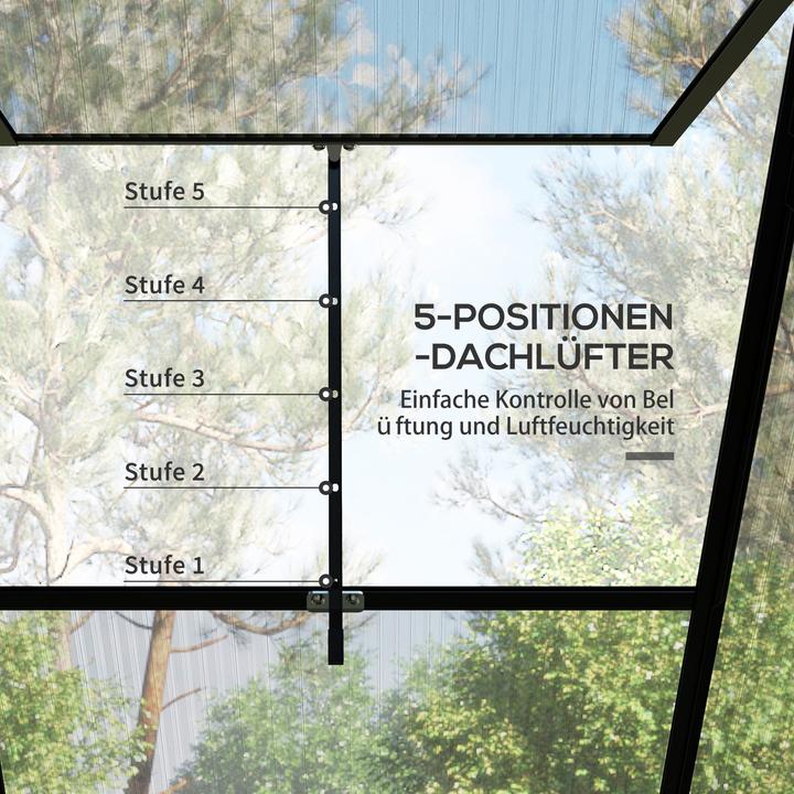 Actual product image Outsunny Greenhouse with sliding door and integrated gutter system