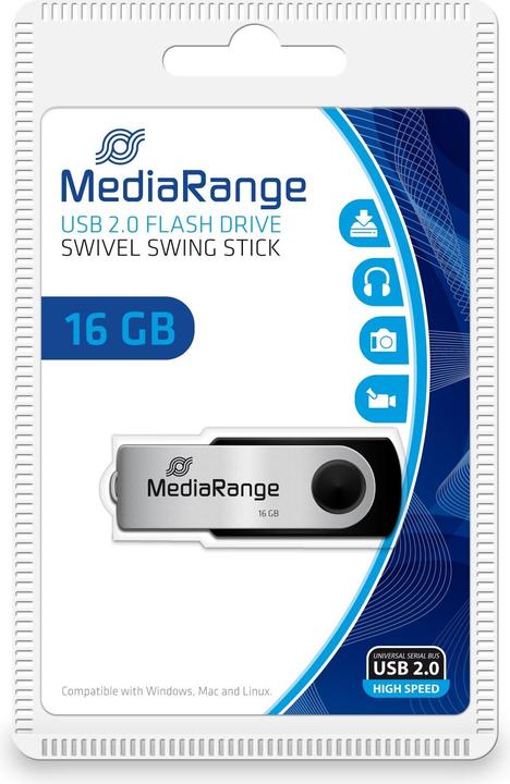 Actual product image MediaRange Memory stick MR910 (16 GB, USB-A, USB 2.0)