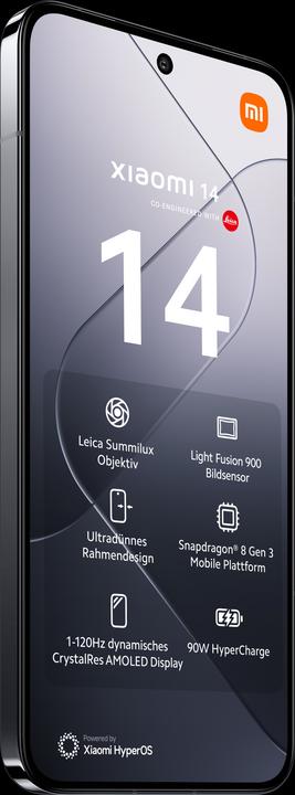 Produktbild Xiaomi 14 mit Electric Scooter 4 Lite (512 GB, Black, 6.36", Dual SIM, 50 Mpx, 5G)