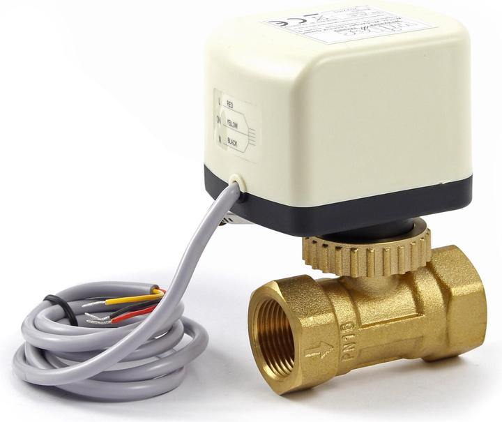 Image du produit Wiltec Vanne 2 voies motorisée Motovanne Électrovanne de zone deux à bille chauffage 230V DN25 33.7mm (1&qu