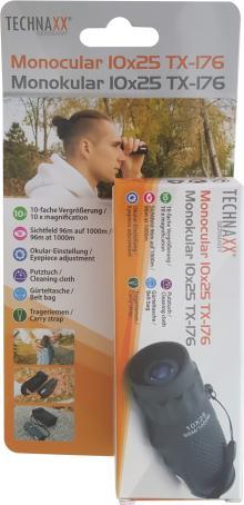 Actual product image Technaxx TX-176 Monocular 10 25 mm Black (10 x, 25 mm)