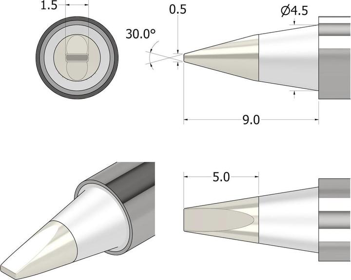 Produktbild iFixit Power Series Soldering Iron Tip – Meisselform